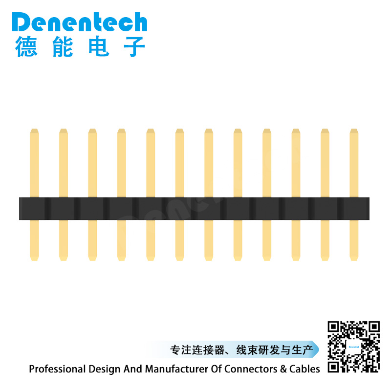Denentech  1.27mm pin header single row straight